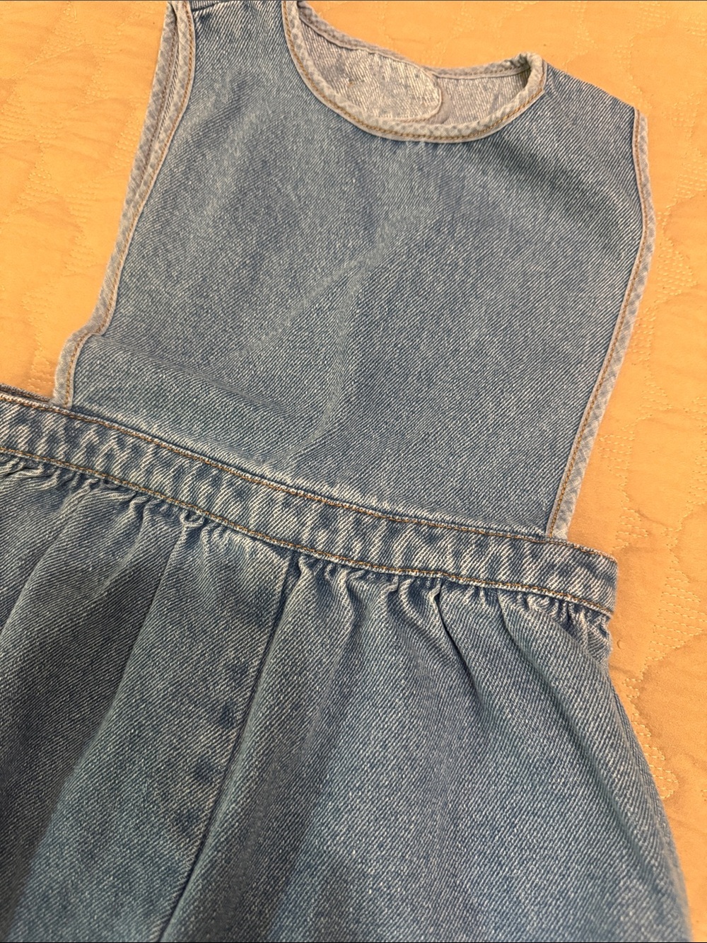 The Simple Folk Kids Light Blue Denim Pinafore Romper 100% Cotton - Picture 2 of 6